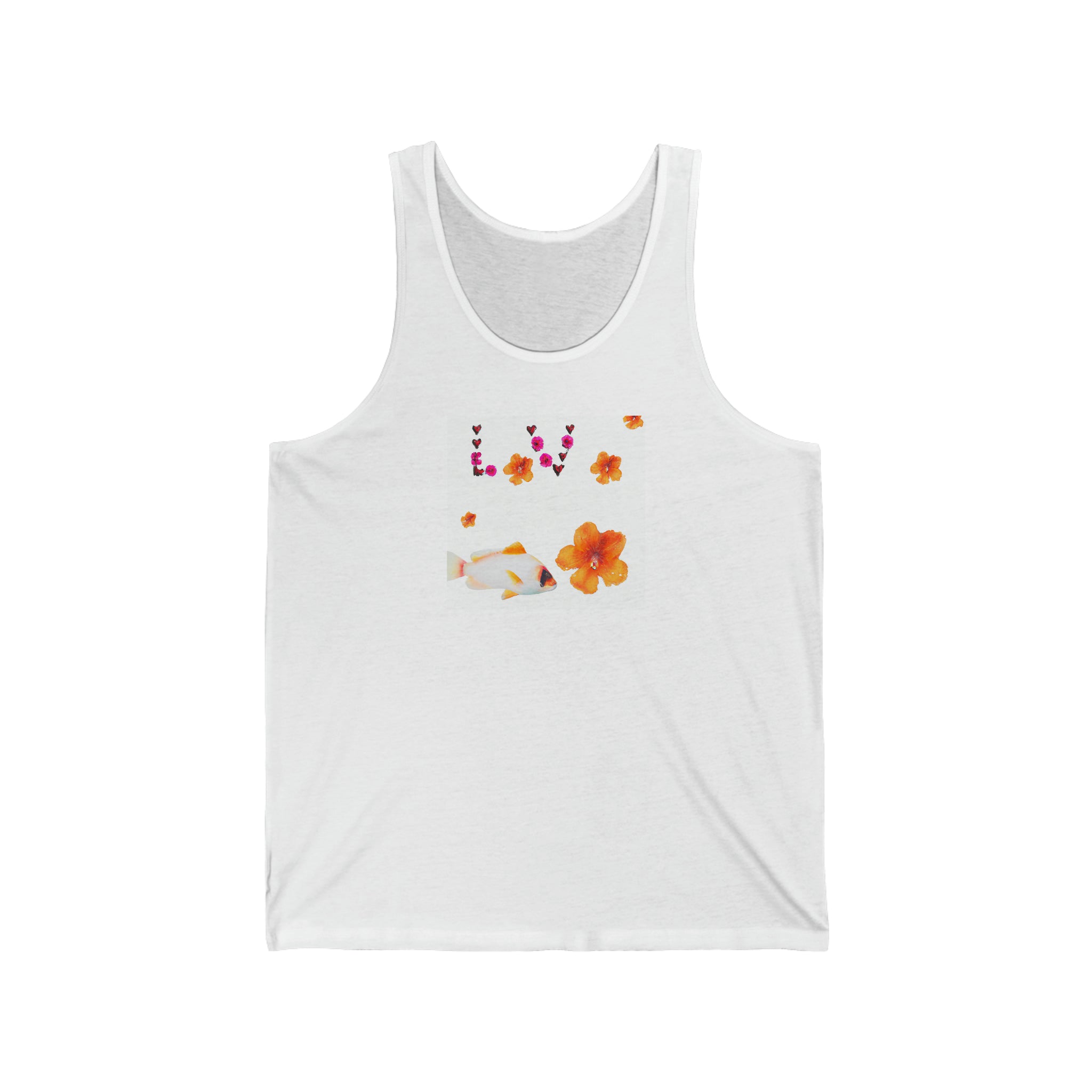 Printed White Tank Top | V-Neck Tank Top | Cutely Cute