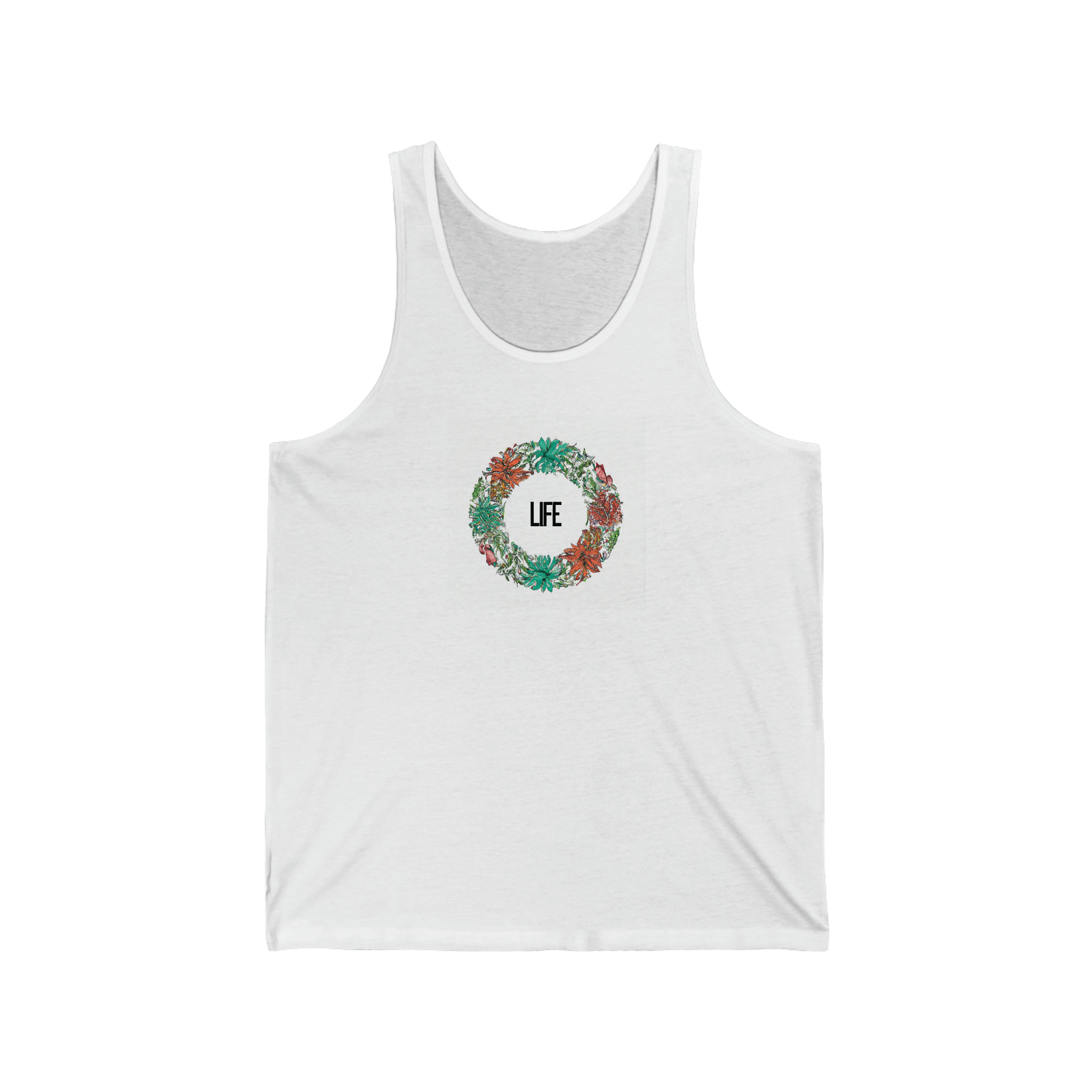 "A Summer of Endless Possibilities"-white flowy tank top